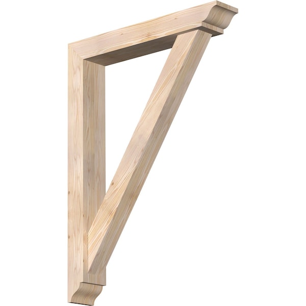 Ekena Millwork Traditional Traditional Smooth Bracket w/ Offset Brace, Douglas Fir, 5 1/2"W x 32"D x 44"H BKT0604X32X44TRA01SDF - main